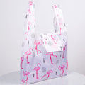 Flamingo bag Many Colors polyester Foldable Recycle Shopping Bag Eco Reusable Tote Bag Cartoon Floral Fruit Vegetable Grocery